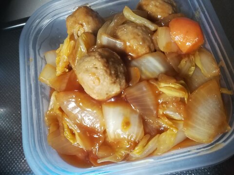 冷凍鶏だんご活用★鶏だんごの甘酢炒め